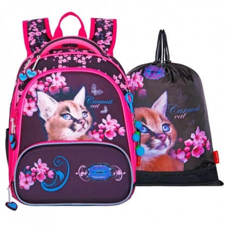 Frame backpack 36 x 28 x 11 cm, Across 198, filling: bag, purple ACR22-198-5