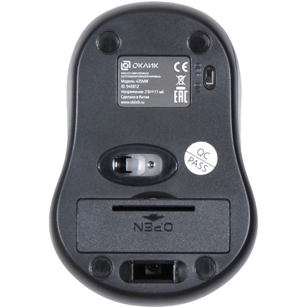 Mouse call 435MW Black/Gray optical (1600DPI) wireless USB for laptop (4but)-3