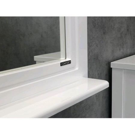 Mirror Comforty Pavia 100, white gloss, size 95x75 cm-2
