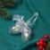 Christmas tree decoration "Burlies" 7x9 cm, pink overflow