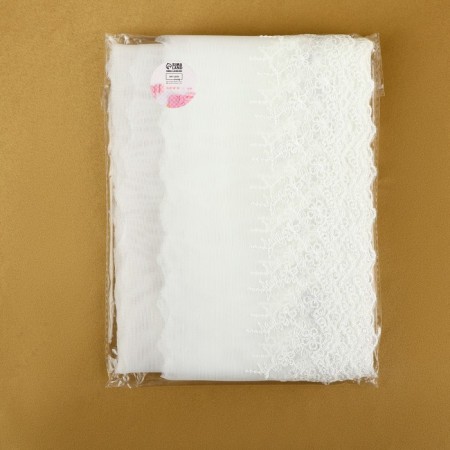 Lace on a grid, 110 mm × 9 ± 0.5 m, white color-2