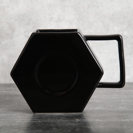 Ceramic mug "Dad is cooler of all", 550 ml, black color-3