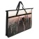 A3 folder with handles, plastic, zipper on top of 50 mm, 470 x 335 mm, PM-A3-26, "city" Gray