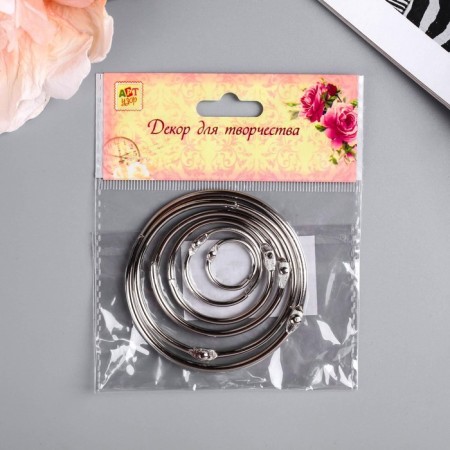 Rings for creativity (for photo albums) external d = 2, 3, 4, 5.5, 7, 8 cm set 6 pcs-4