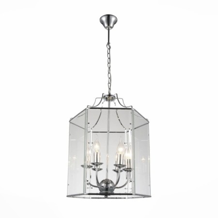 Suspended chandelier ST LUCE. SL228.103.06. TERSO. 6x40 watts, E14, 40x40x56 cm, chromium color-5