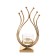 Climber Metal, glass per 1 candle "Golden Flame" d = 4.5 cm 6.5x10x20 cm