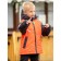Bombber jacket for a boy PlayTode, height 122 cm, color bright orange