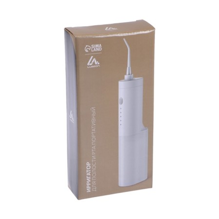 Irrigator for the oral cavity Luazon LIR-02, portable, 200 ml, 3 modes, 1 nozzle, from USB-13