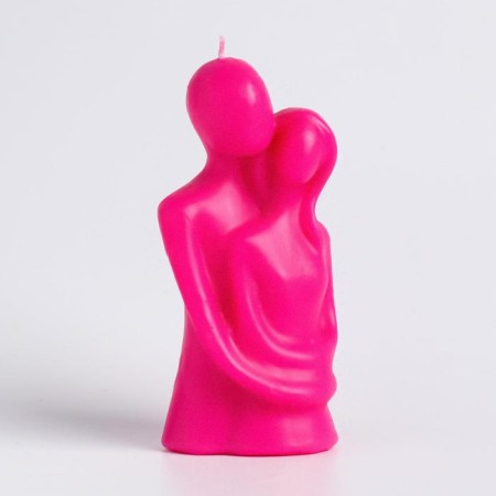 Figure candle "Lovers", 12 cm, pink-2