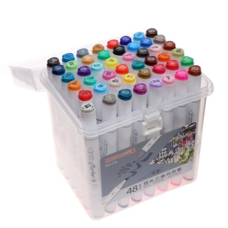 Setching markers for sketching bilateral 48 pieces/48 colors-1
