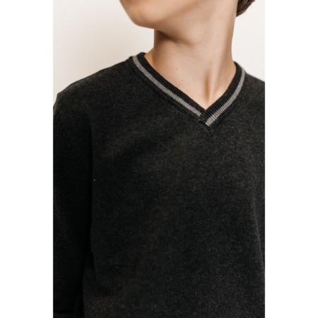 Jumper for boys, height 110-116 cm, dark gray color-8