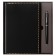 Delivery of a low -off A5, 80 sheets, line, leatherette cover, with a handle, in a gift box, black