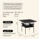 Tourist table Maclay, 82x80x69 cm, with an organizer, black color