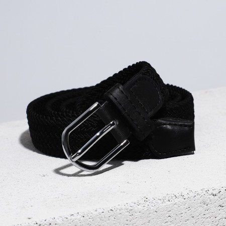 Gift set, 3 belts, braid, buckle metal, black color-1