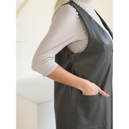 Women's dress, size 52, gray color-4