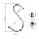 Hook, chromium color, d = 5 mm l = 8 cm