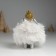 Polystone souvenir "Angel in a white dress with fur" 8x6x14 cm