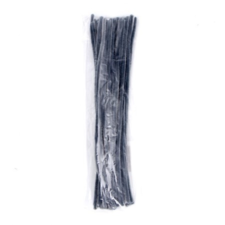 Wire with pile for crafts and decor set of 50 pcs., Size 1 pc. 30 × 0.6 cm, gray color-3