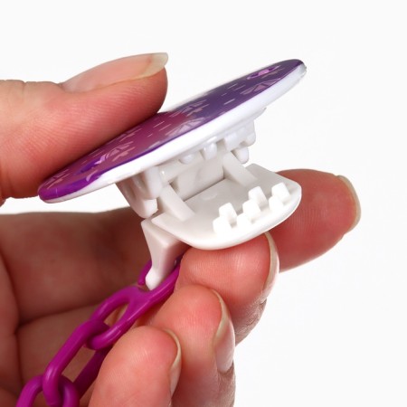Set: Nipple - Darm with the holder "Penguin", Anatomical +6 months, Purple color-10