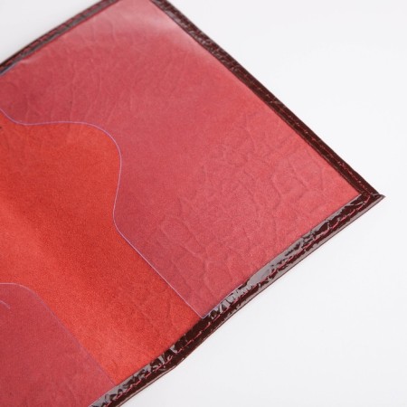Cover for passport, burgundy color-6