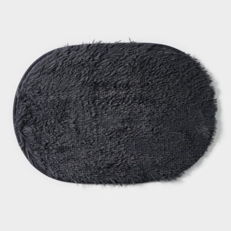 Bath and toilet rug “fluffy”, 40 × 56 cm, smoky color