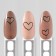 Nail stickers "heart", voluminous, black color