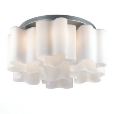 Ceiling Ceiling ST LUCE. SL116.502.06. ONDE. 6x60 watts, E27, 52x52x25 cm, silver color