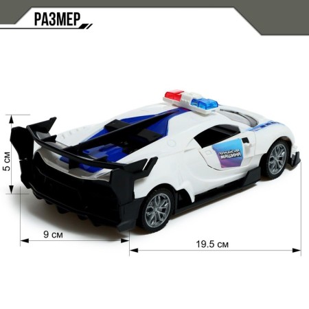 Radio -controlled “Police” machine, light, doors open, works from batteries-1