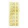 The sticker of the electrical safety sign "220 V" 35x100 mm REXANT 70pcs.