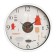 Wall clock, series: kitchen, "kitchen appliances", smooth move, d-30 cm, white