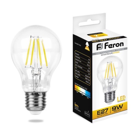 LED LED Feron, E27, 9 W, 175-265 V, white warm light