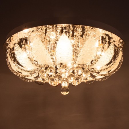 Svetogor chandelier "Murmansk" 8x60W E27 LED lighting chrome 60x60cm-5