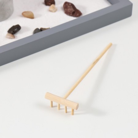 Zen Garden "Buddha Meditates Sakura" Sand+Stones+Aroma Back+Candle32x13x22 cm-4