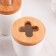 A set of accessories for the Bamboo bathroom, 4 items (soap dish, dispenser, two glasses)