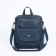 Women's backpack of artificial leather with lightning, 2 pockets, blue color