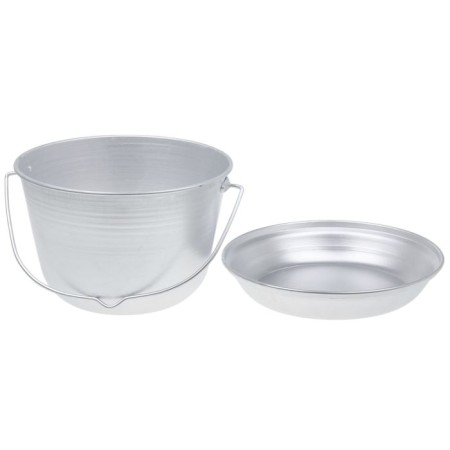 Aluminum pot with a lid, 6 l, conical, poisoned-1