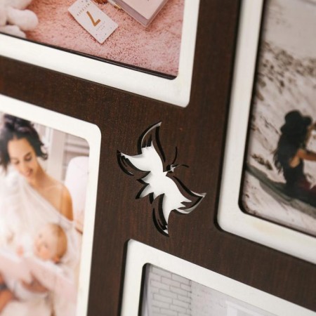 Photo frame of HDF in 8 photos 10x15 cm (plastic screen)-1