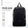 School textile “inscriptions”, 46x30x10 cm, vertical pocket, black color