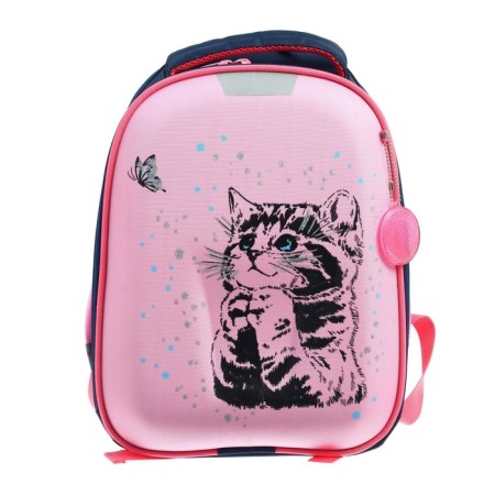 Frame backpack 38 x 30 x 17 cm, ergonomic back, Calligrata Probag "Cat" (school)-7