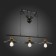 Suspended EVOLUCE lamp. Sle120503-03. ESPERAZZA. 3x60 watts, E27, 96x26 cm, black color