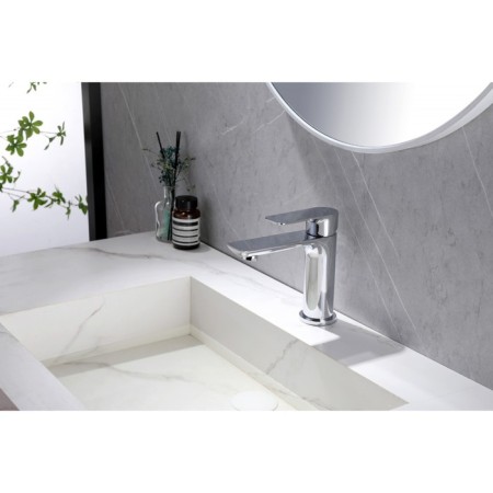 ABBER Weiss Insel AF8010 shell mixer, single -leaf, pour 120 mm, chrome-1