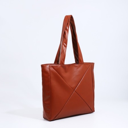 Shopper bag on magnet, brown color-2