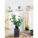 Flower composition "Eucalypt" in a bottle vase, green color / chocolate