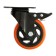 Furniture wheel CAPPIO, D = 100 mm, rotary, with a stop, PVC coating