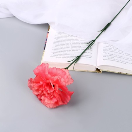 Artificial flowers "Extra Galant clove" D-8 cm 49 cm, coral