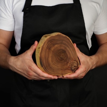 Grootboard from the saw of Wild Kitchen, D = 160-200 mm, thickness 30 mm, a solid massif of the cedar-16