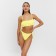 Women's swimsuit with a top bando minku yellow color, size 44