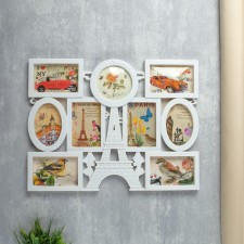 Photo frame in 9 photos 10x10, 10x15 cm 