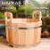 Gang made of linden, 10 l, with embossing