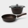 A set of kitchen utensils No. 8 “Marble”, cover, anti -stick coating, color coffee marble